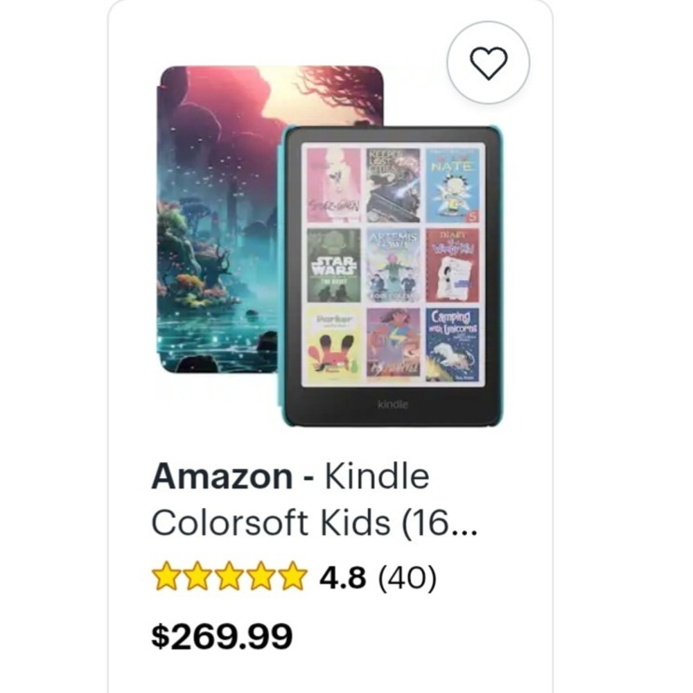 Amazon Kindle Colorsoft Kids 16GB 7 inch E-Reader with Cover SA58CB Teal Blue